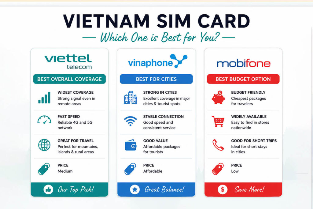 SIM cards in Vietnam for tourists